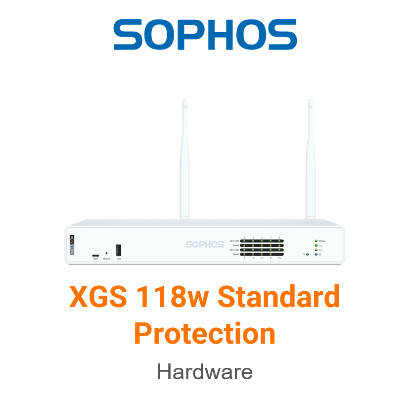 Sophos XGS 118w Firewall Hardware + Standard Protection Lizenz Vorderseite