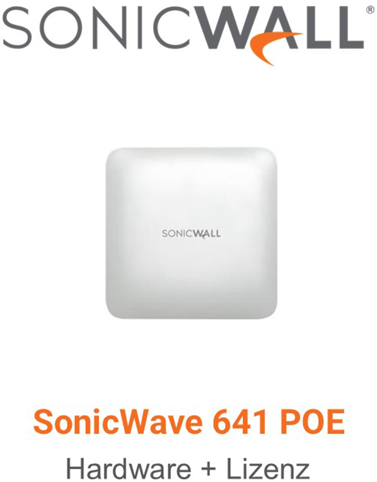 SonicWall SonicWave 641 Wireless Access Point (POE+) + Advanced Secure Wireless Network Management & Support