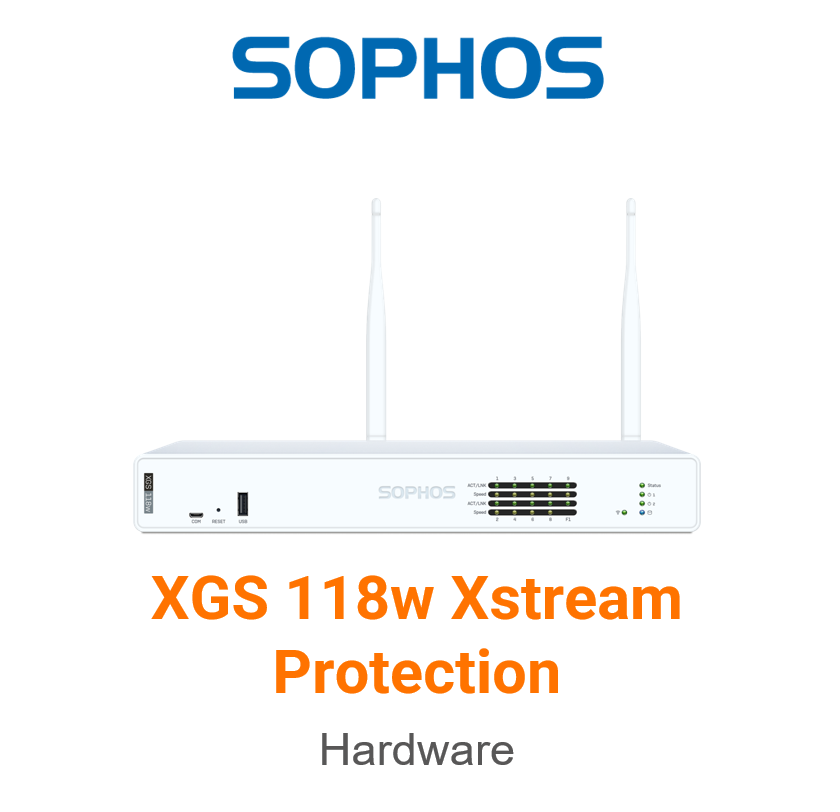 Sophos XGS 118w Firewall Hardware + Xstream Protection Lizenz Vorderseite