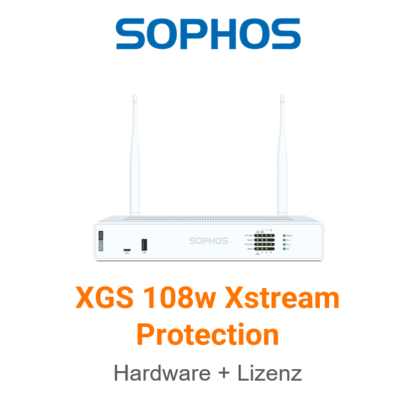Sophos XGS 108w Firewall Hardware + Xstream Protection Lizenz Vorderseite