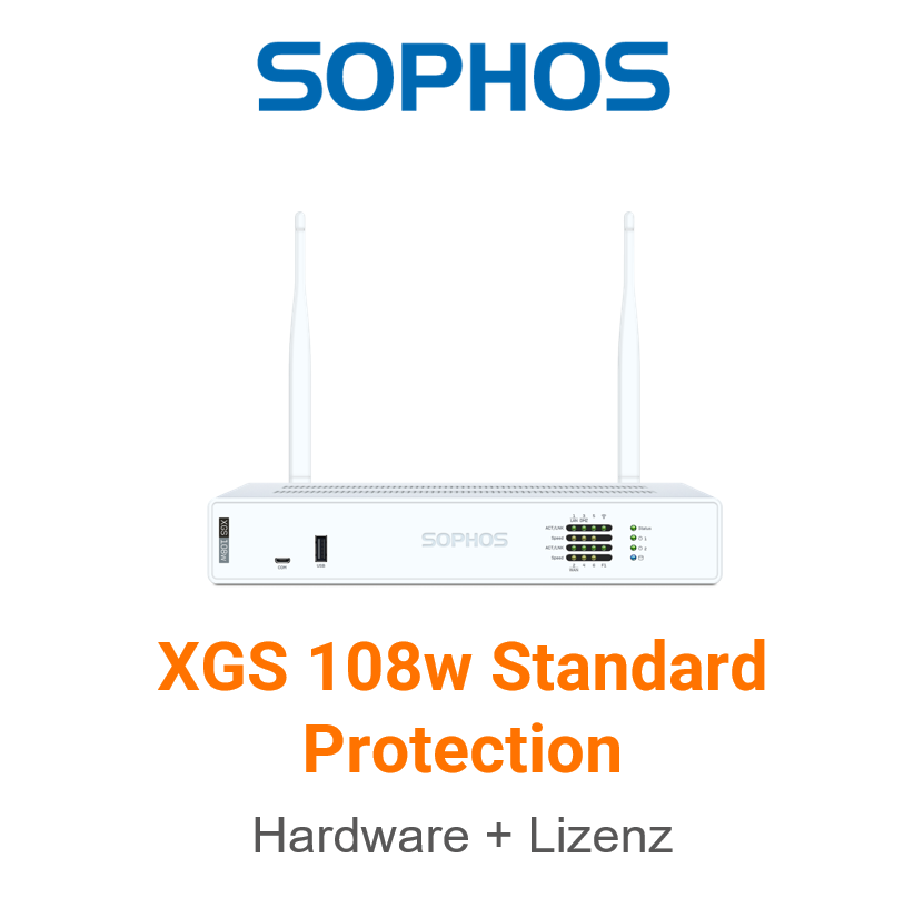 Sophos XGS 108w Firewall Hardware + Standard Protection Lizenz Vorderseite